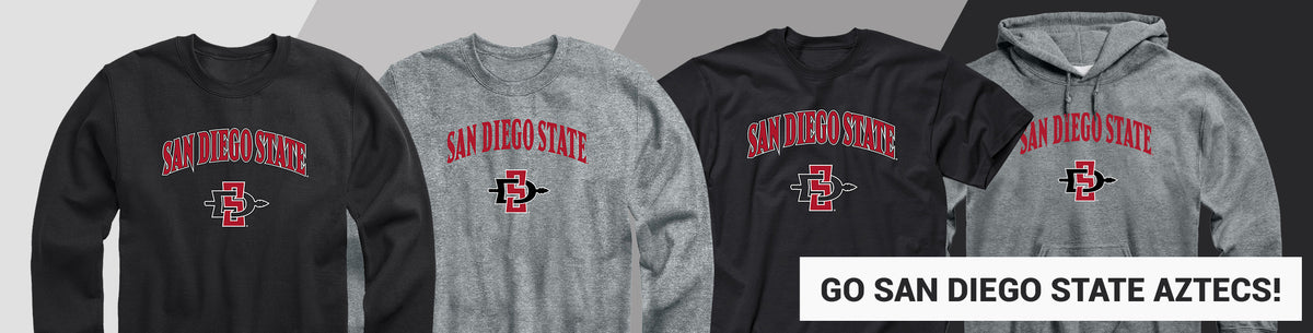 SDSU San Diego State University Aztecs Campus Hoodie Sweatshirt Black 