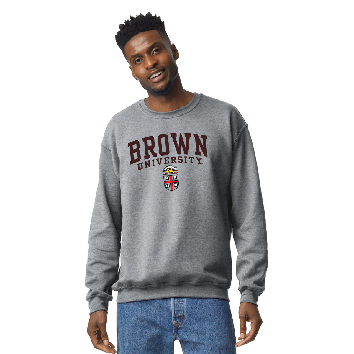Barnesmith Heritage Logo Long Sleeve T-Shirt - Unisex Cotton Blend, Grey, Saint Louis University - View #7
