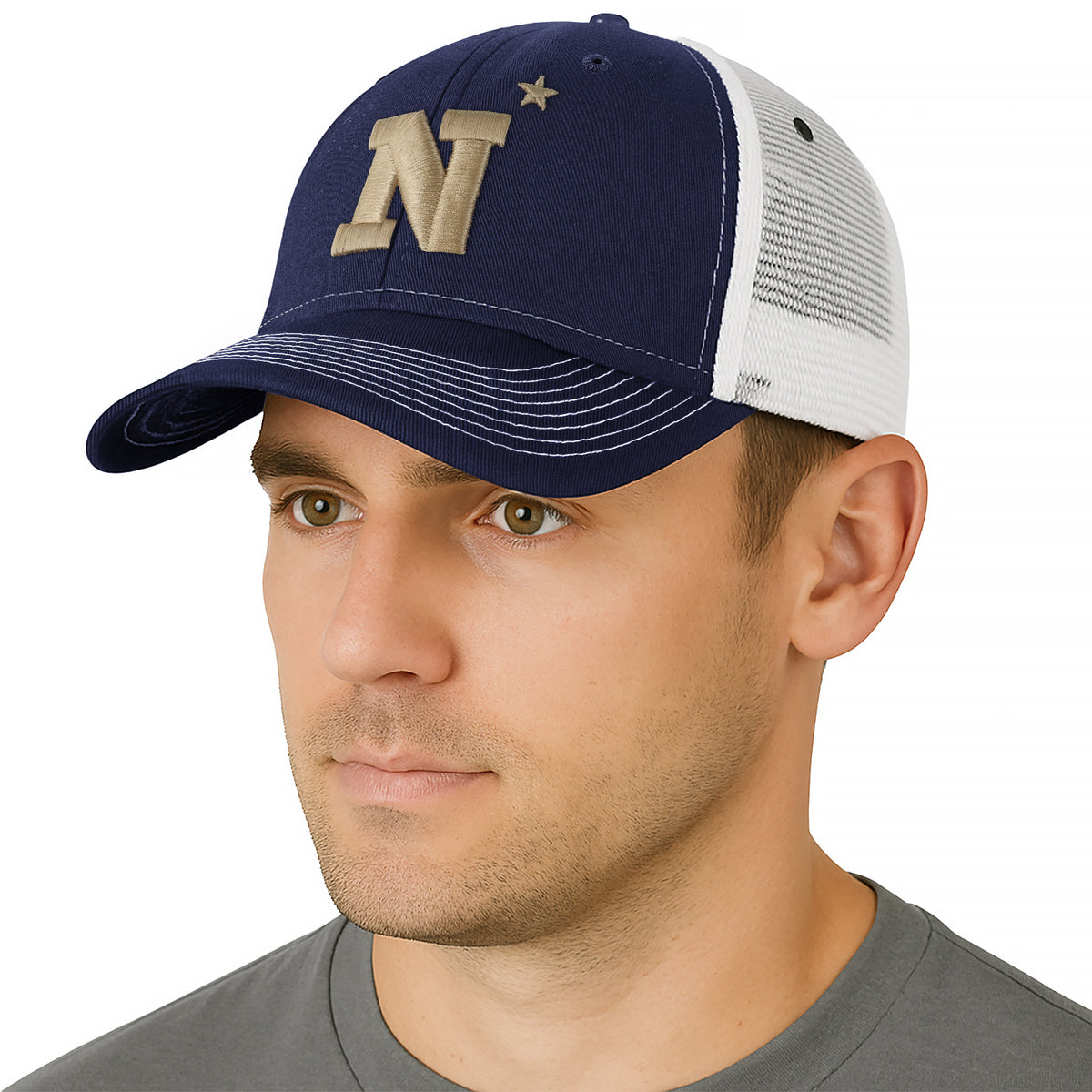 ⭐️NEW AN Navy Trucker⭐️ Bogey Bros Golf Co | Funny Golf Hats | Bogeyman Navy/White  main image 4