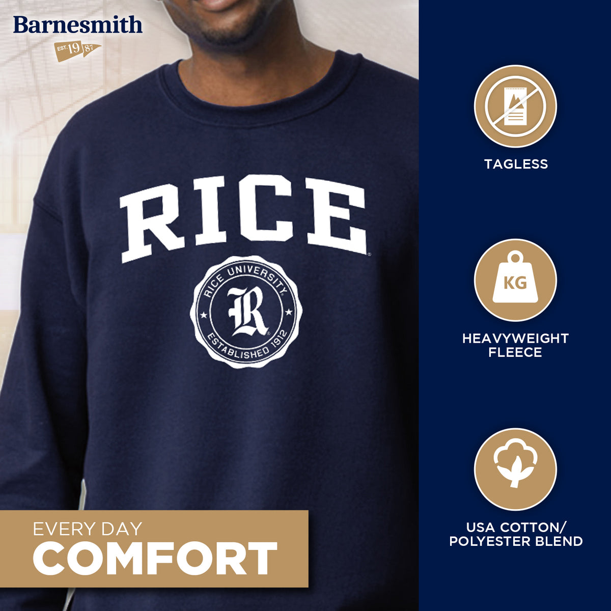 Rice University Heritage Sweatshirt (Navy)