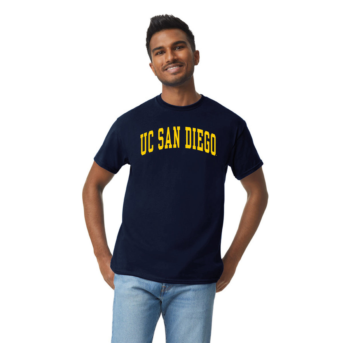 T-shirt B&C San Diego USA – Couleur Noir – 100% Coton – Neuf Avec étiquettes – Taille Homme