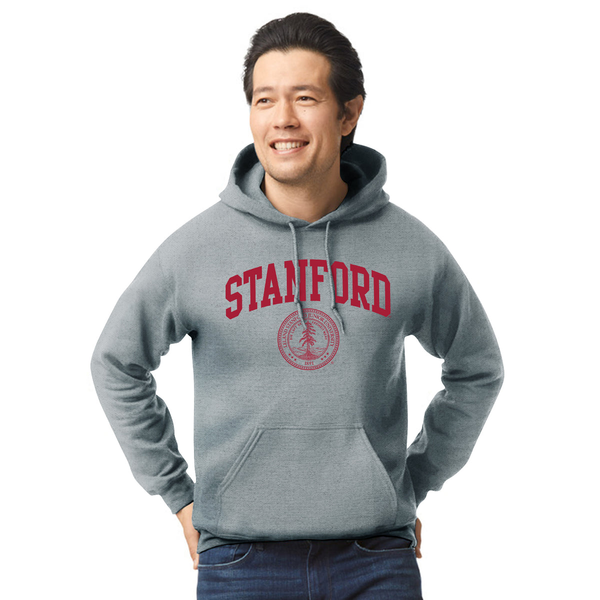 Stanford University Heritage Hooded Sweatshirt (Charcoal Grey