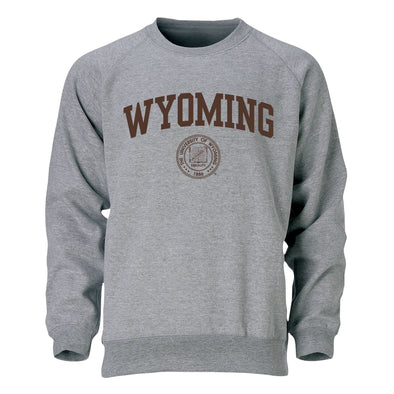 University of Wyoming Crewneck Sweatshirt Heritage (Charcoal Grey)