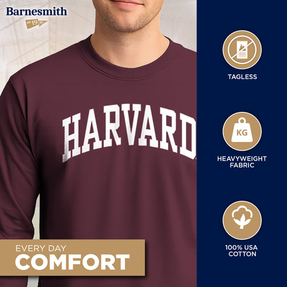 Harvard L/S T-Shirt Classic (Maroon)