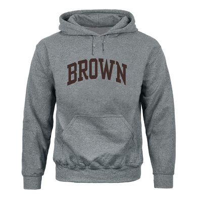 Brown University Essential Hooded Sweatshirt (Heather Grey)