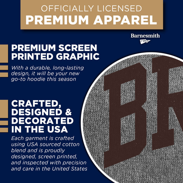 Brown University Essential Hooded Sweatshirt (Heather Grey)
