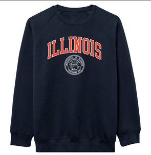 University of Illinois Heritage Crewneck Sweatshirt (Navy)