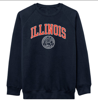 University of Illinois Heritage Crewneck Sweatshirt (Navy)