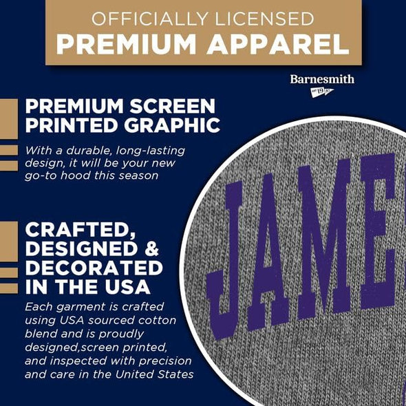 James Madison University Heritage Hooded Sweatshirt (Charcoal Grey)