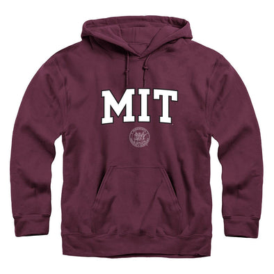 MIT Crest Hooded Sweatshirt (Maroon)