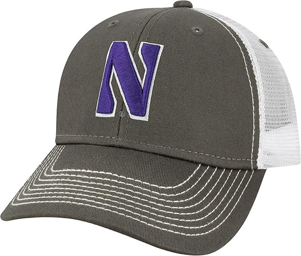 Northwestern University Sideline Trucker Hat One-Size (Dark Grey/White)