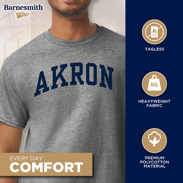 University of Akron Classic T-Shirt (Charcoal Grey)