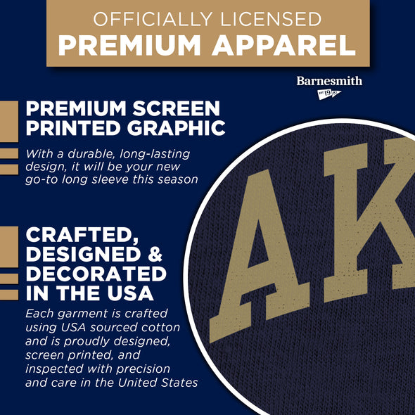 University of Akron Classic Long Sleeve T-Shirt (Navy)
