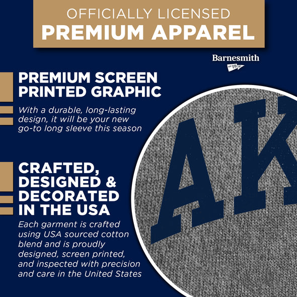 University of Akron Classic Long Sleeve T-Shirt (Charcoal Grey)
