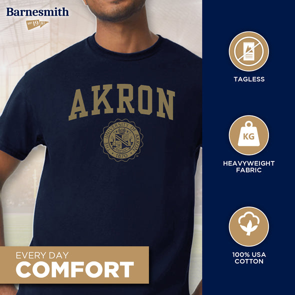 University of Akron Heritage T-Shirt (Navy)