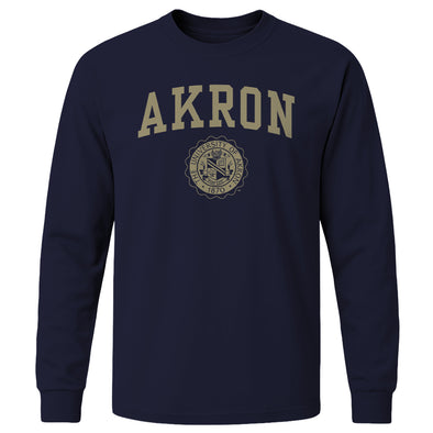 University of Akron Heritage Long Sleeve T-Shirt (Navy)