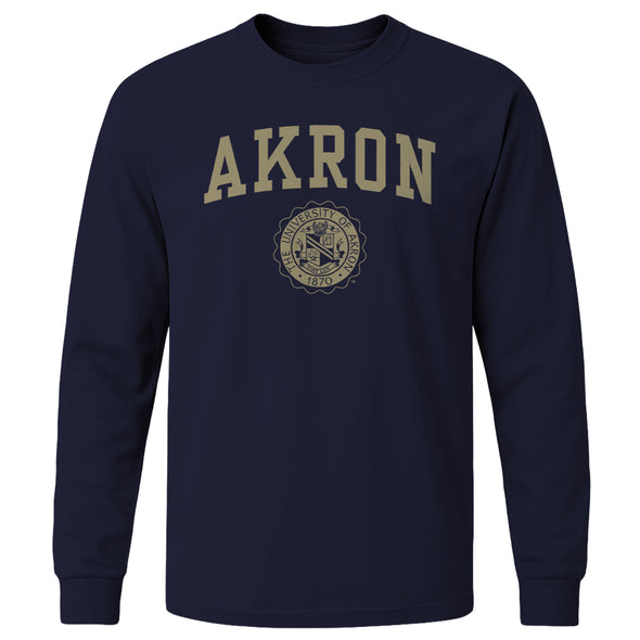 University of Akron Heritage Long Sleeve T-Shirt (Navy)