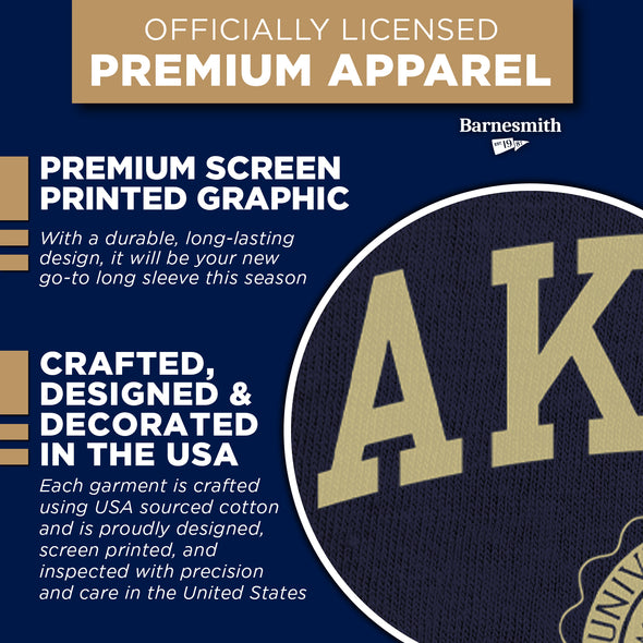 University of Akron Heritage Long Sleeve T-Shirt (Navy)