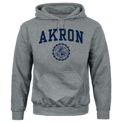 University of Akron Heritage Hooded Sweatshirt (Charcoal Grey)