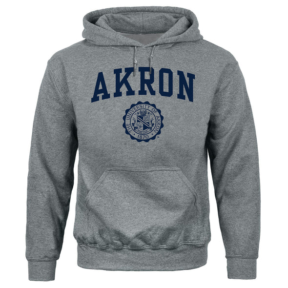 University of Akron Heritage Hooded Sweatshirt (Charcoal Grey)