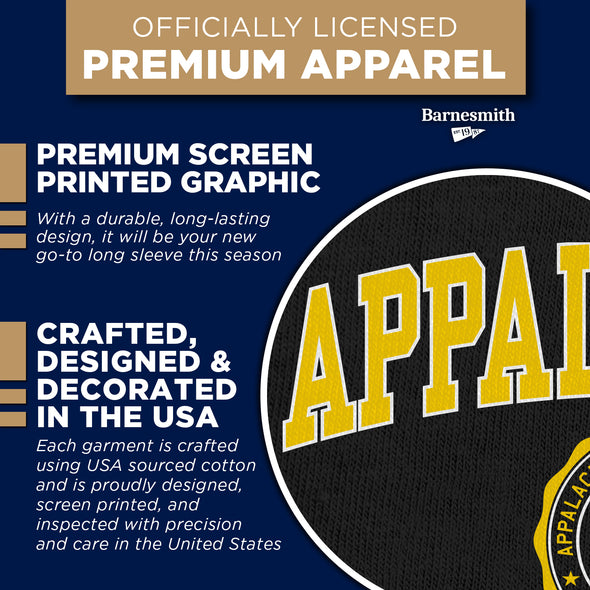 Appalachian State University Heritage Long Sleeve T-Shirt (Black)