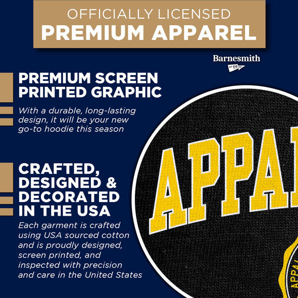 Appalachian State University Heritage Hooded Sweatshirt (Black)