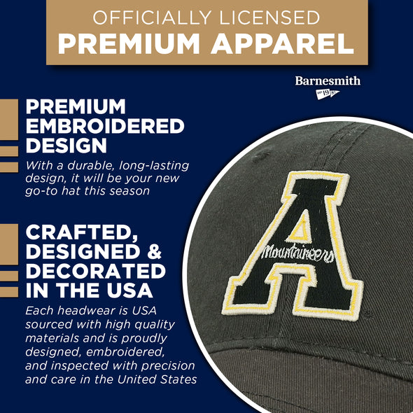 Appalachian State Spirit Baseball Hat One-Size (Black)