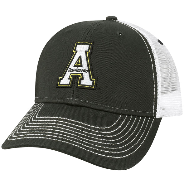 Appalachian State Sideline Trucker Hat One-Size (Black/White)