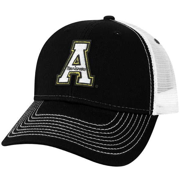 Appalachian State Sideline Trucker Hat One-Size (Black/White)