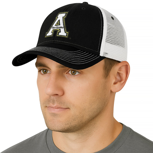 Appalachian State Sideline Trucker Hat One-Size (Black/White)