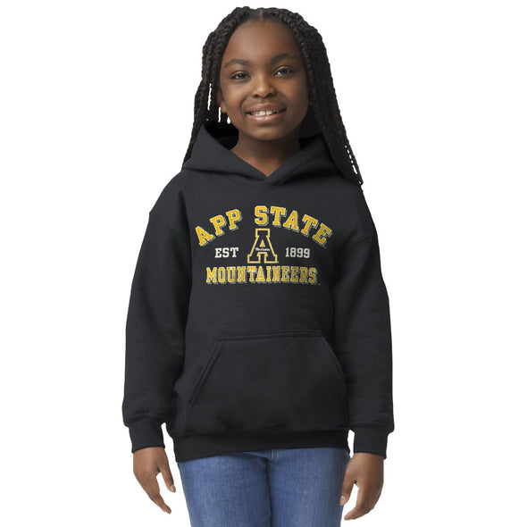 Appalachian State Youth Hooded Sweatshirt (Black)