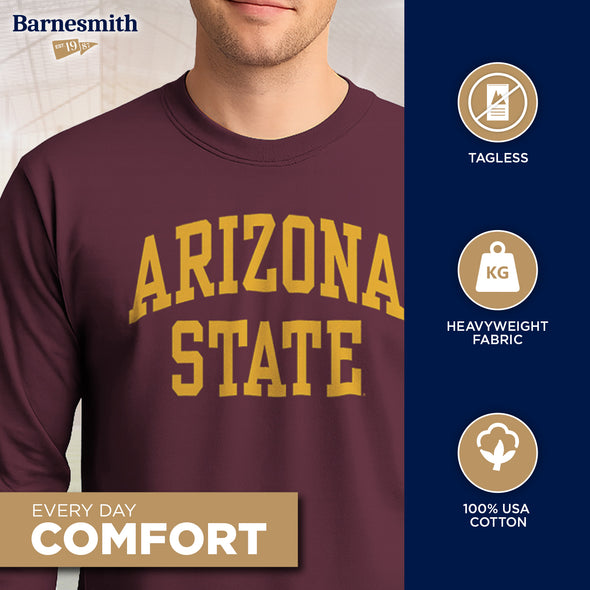 Arizona State University Classic Long Sleeve T-Shirt (Maroon)