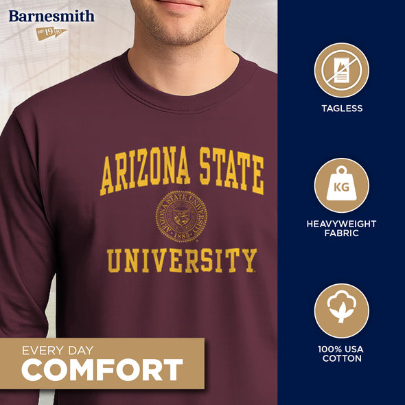 Arizona State University Heritage Long Sleeve T-Shirt (Maroon)