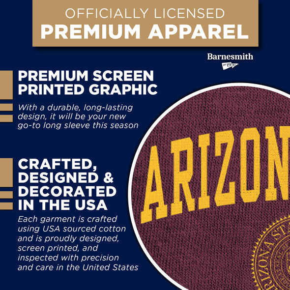 Arizona State University Heritage Long Sleeve T-Shirt (Maroon)