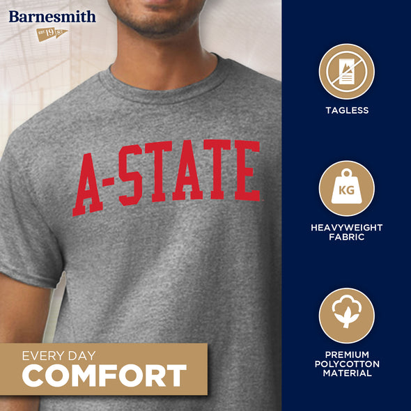 Arkansas State University Classic T-Shirt (Charcoal Grey)