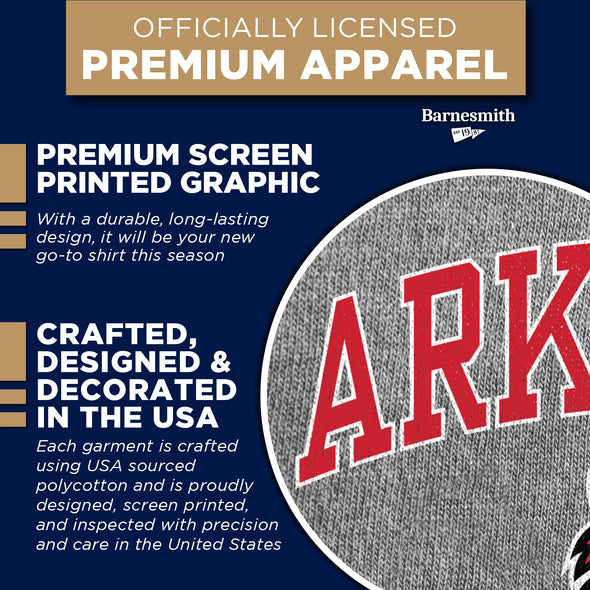 Arkansas State University Spirit T-Shirt (Charcoal Grey)