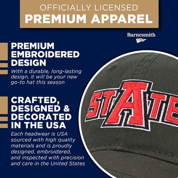 Arkansas State University Spirit Baseball Hat One-Size (Black)
