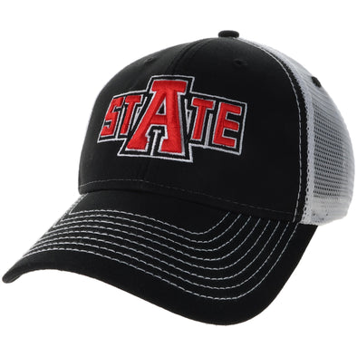 Arkansas State University Sideline Trucker Hat One-Size (Black/White)