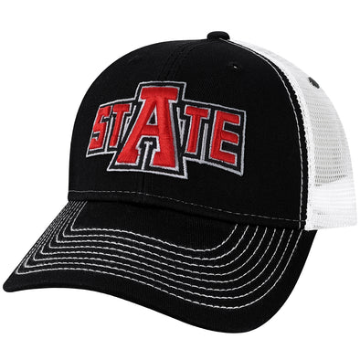 Arkansas State University Sideline Trucker Hat One-Size (Black/White)