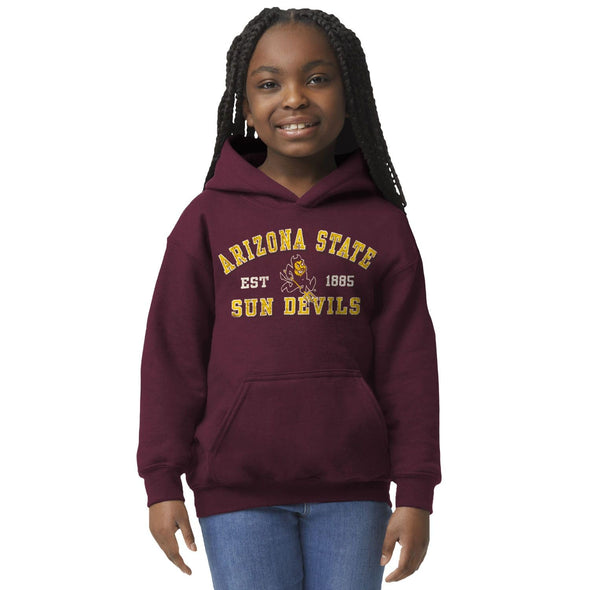 Arizona State University Youth Hooded Sweatshirt (Maroon)