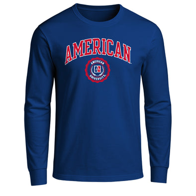 American University Heritage Long Sleeve T-Shirt (Navy)