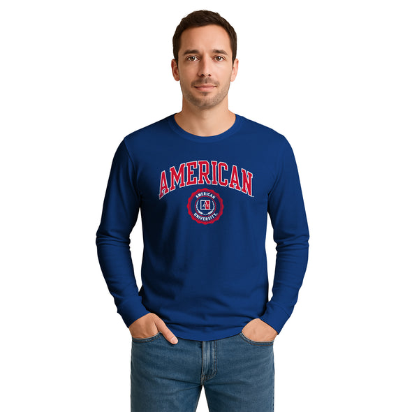 American University Heritage Long Sleeve T-Shirt (Navy)