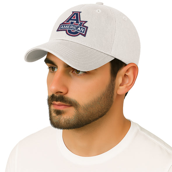 American University Spirit Baseball Hat One-Size (White)