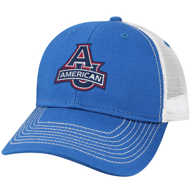 American University Sideline Trucker Hat One-Size (Royal/White)