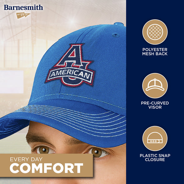 American University Sideline Trucker Hat One-Size (Royal/White)