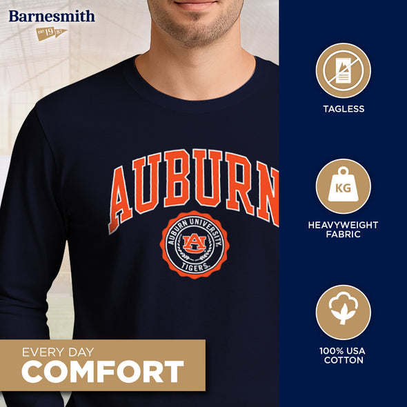 Auburn University Heritage Long Sleeve T-Shirt (Navy)