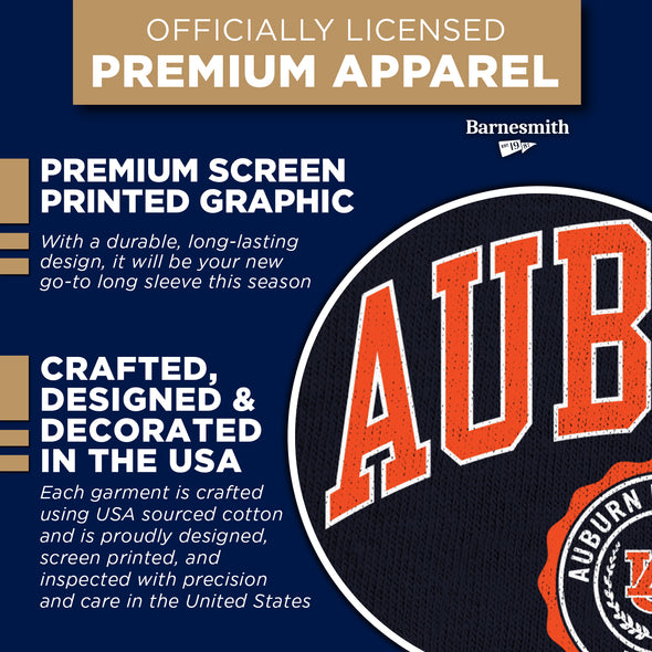 Auburn University Heritage Long Sleeve T-Shirt (Navy)