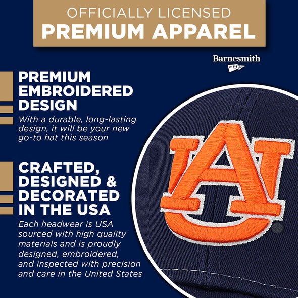 Auburn University Sideline Trucker Hat One-Size (Navy/White)