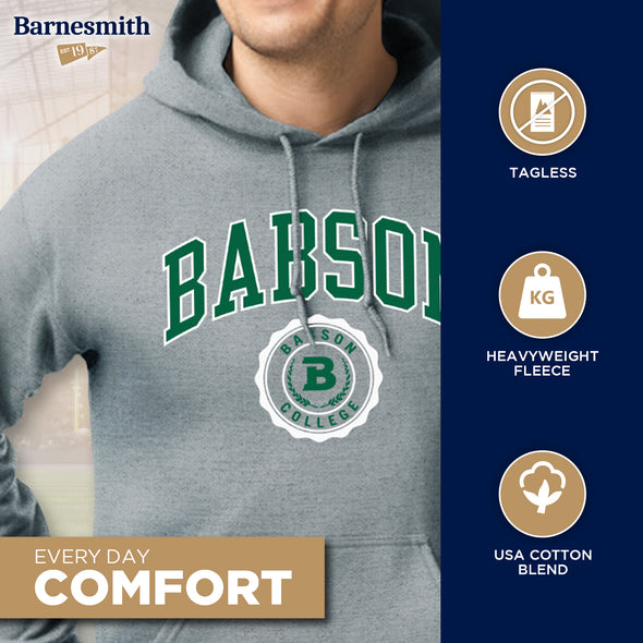 Babson College Heritage Hooded Sweatshirt (Charcoal Grey)
