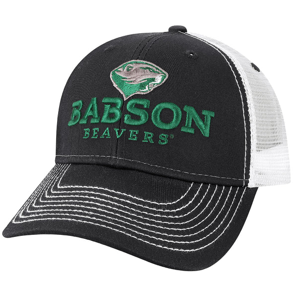 Babson College Sideline Trucker Hat One-Size (Dark Grey/White)